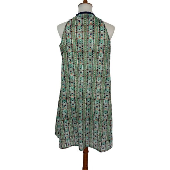 Gulmohar Women’s Dress Medium Green Sleeveless Boho Vintage Summer - Picture 5 of 6